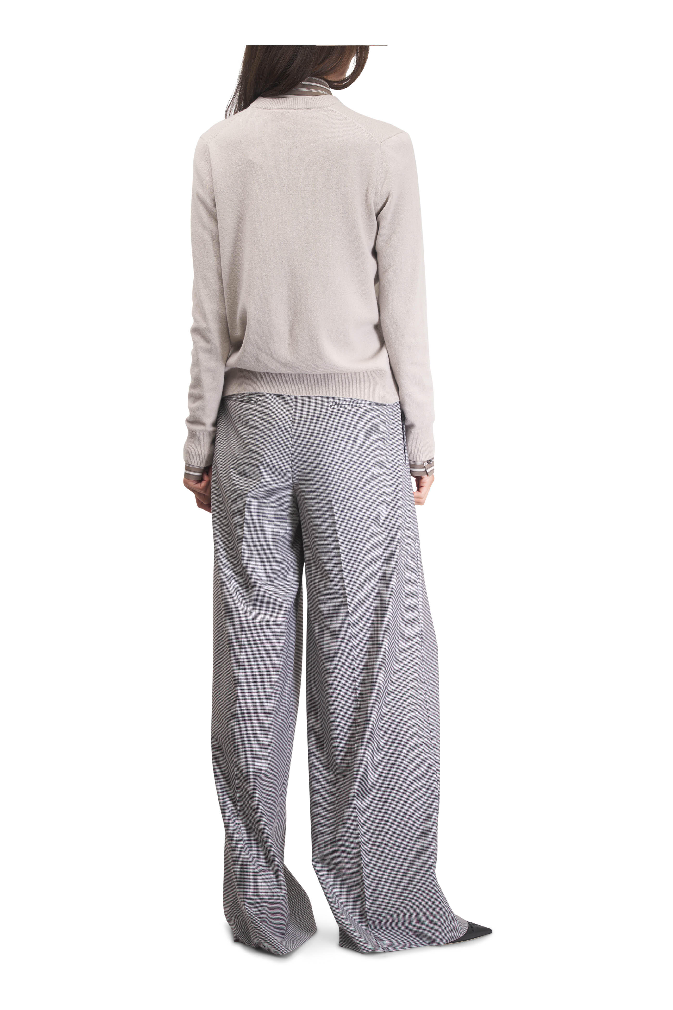 Michael Kors Collection - Oyster Cashmere Front Button Cardigan