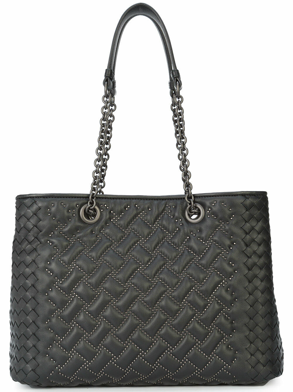Bottega Veneta - Black Nappa Leather Micro Studded Medium