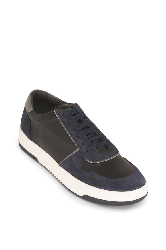 To Boot New York Lennon Navy Blue Leather & Suede Sneaker - view 1