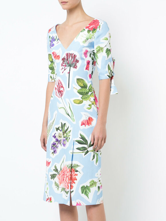 Carolina Herrera - Light Blue Floral Dress 