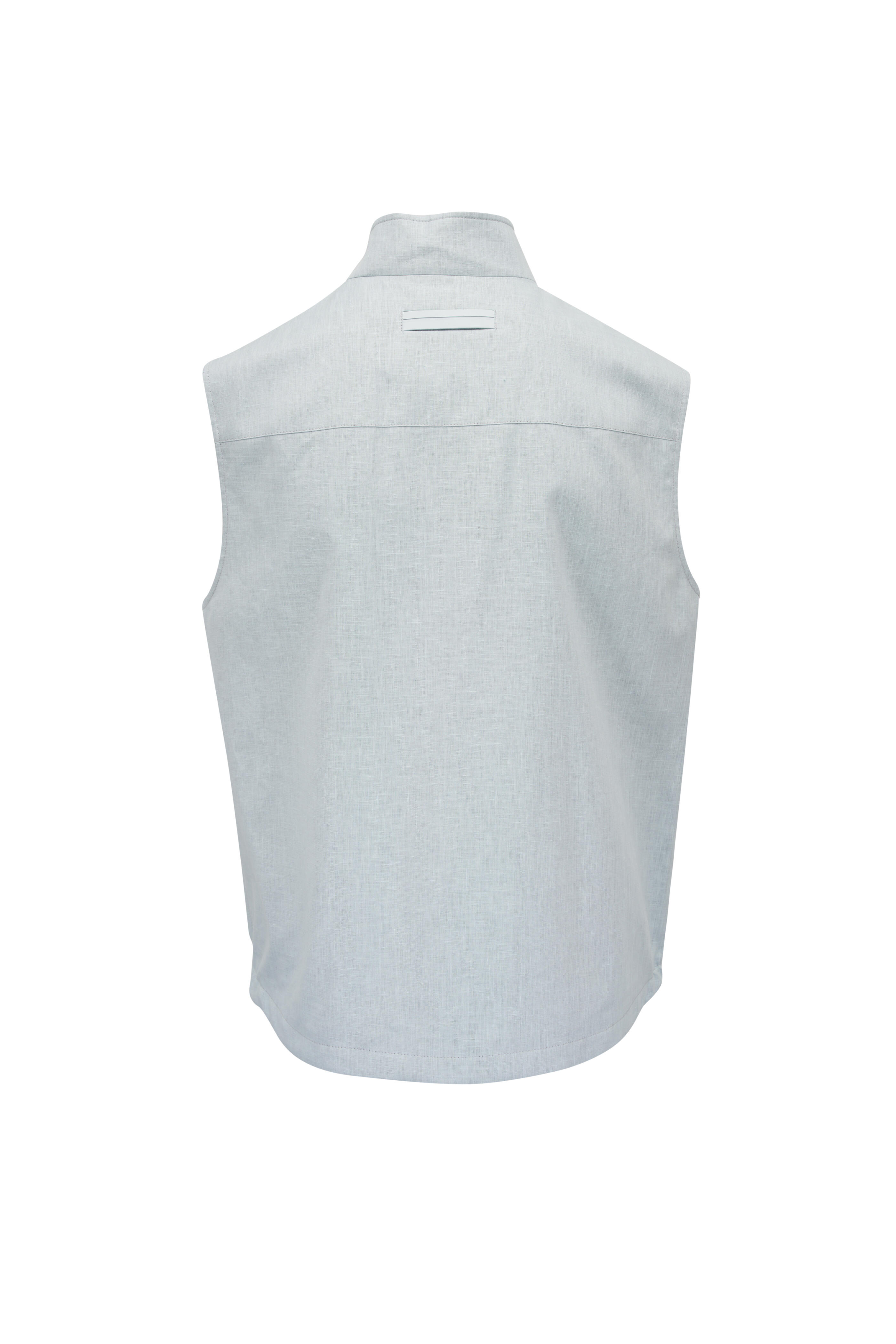 Zegna - Oasi Light Teal Linen Vest