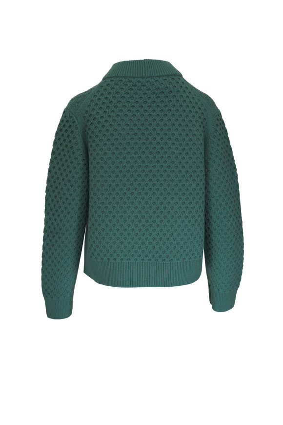 Lafayette 148 New York - Wool-Cashmere Textured Stitch Ivy Vine Sweater