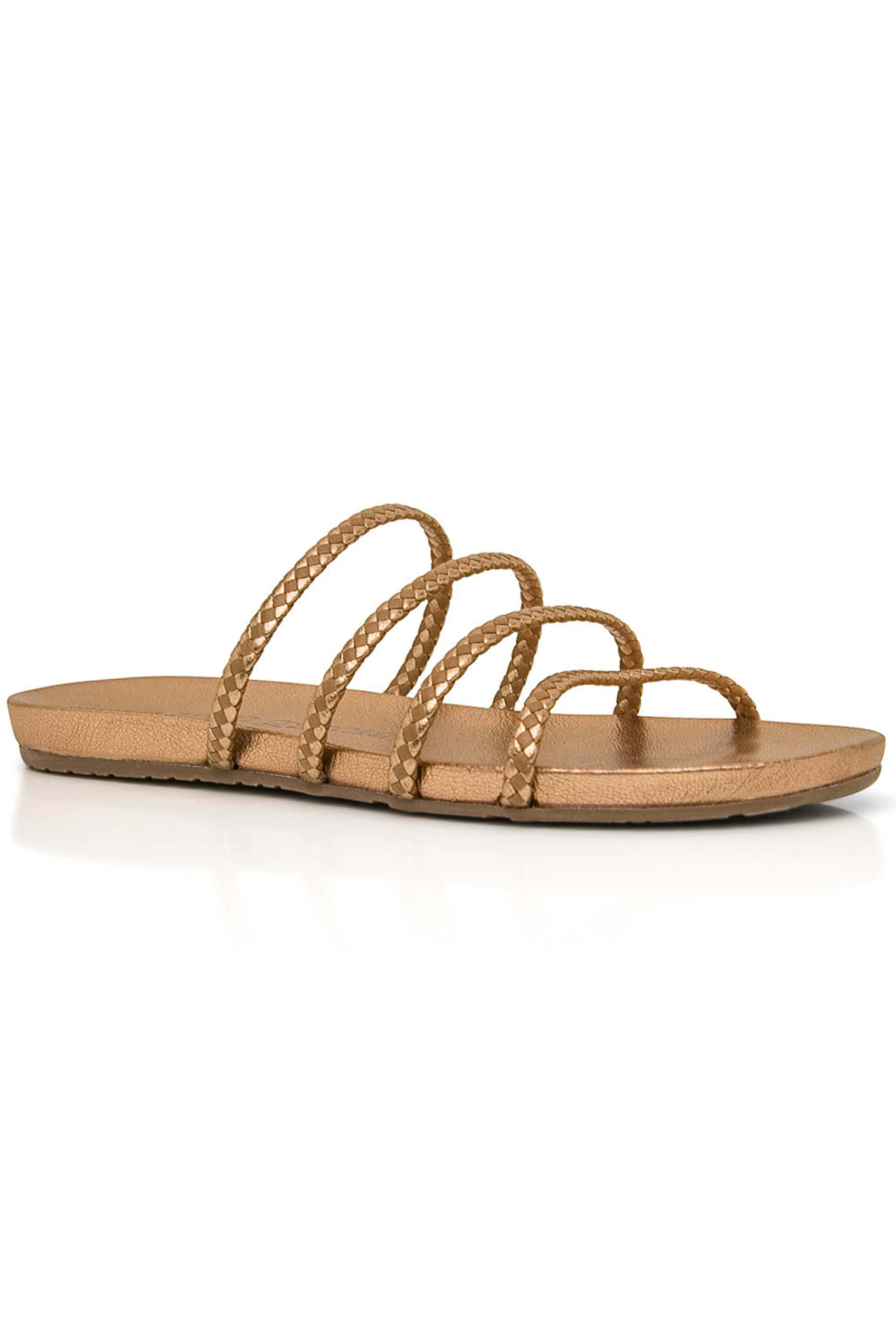 Pedro Garcia - Greeta Fussbett Slide in Metallic Tan