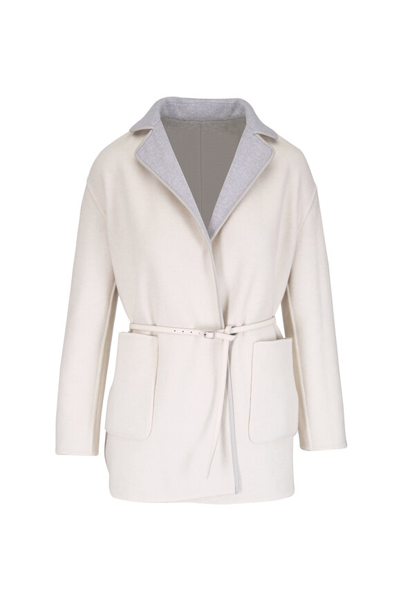 Loro Piana Jimi Sirius Melange & Gray Baby Cashmere Coat - view 3