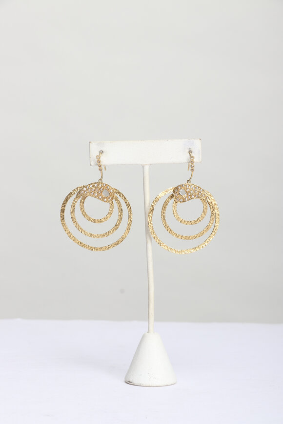 Coomi luminosity Triple Spiral Diamond Drop Earrings