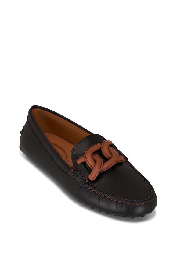 Tod's Gommini Black Chain Driver Loafer