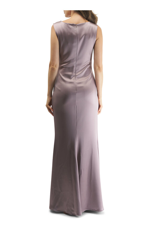 Kiton - Rose Purple Ruched Waist Gown