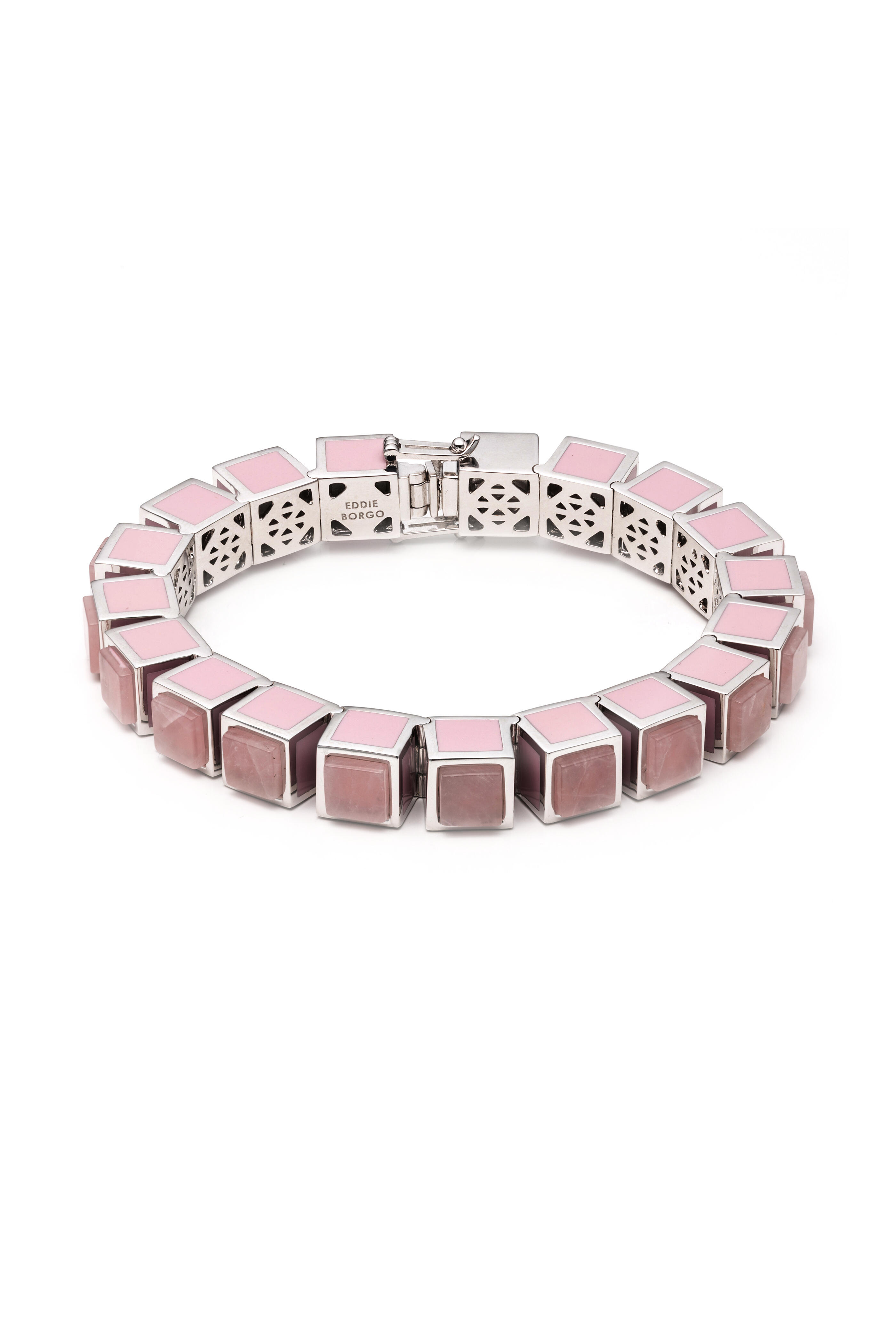 Eddie Borgo - Rose Quartz Inlaid Cube Bracelet | Mitchell Stores