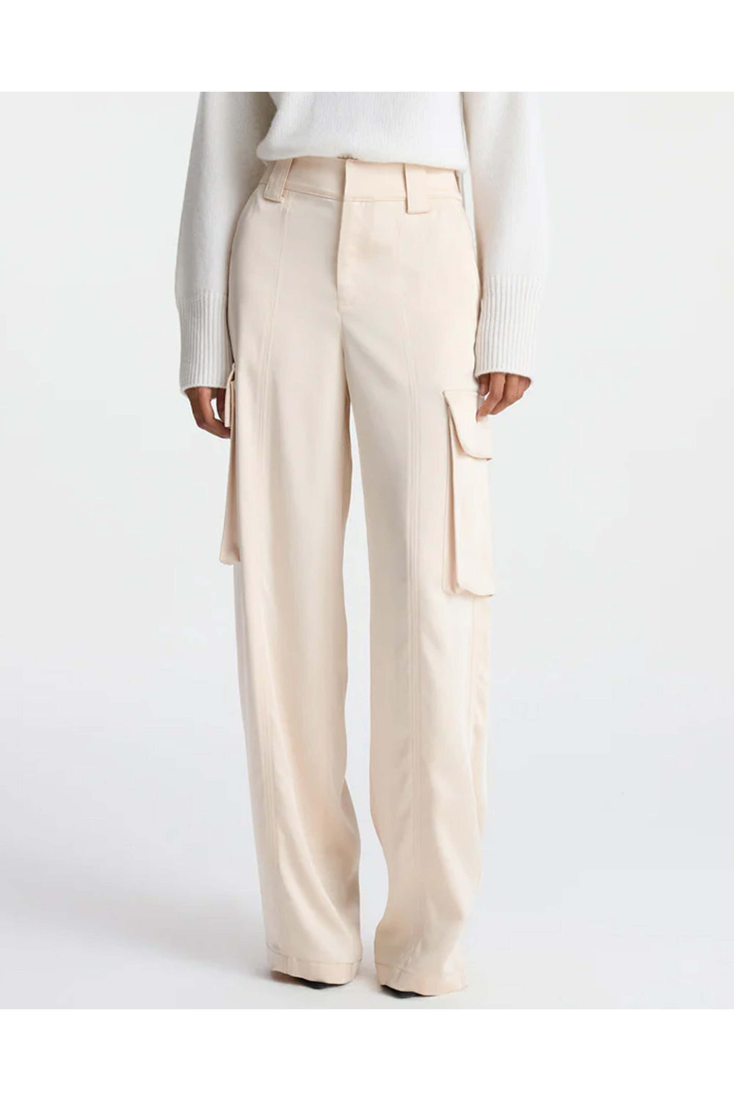 A.L.C. - Light Buff Satin Bryan Pant