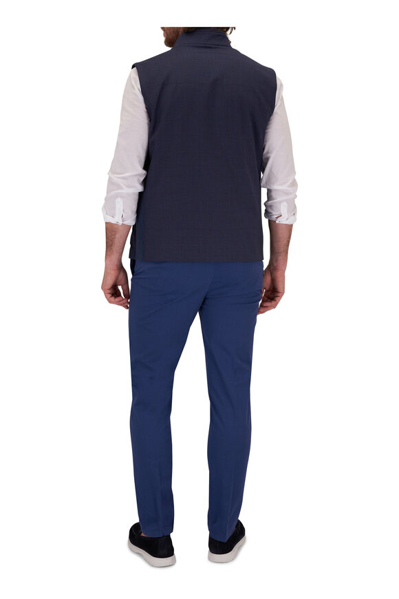 Maurizio Baldassari - Dark Blue Tech Merino Wool Vest