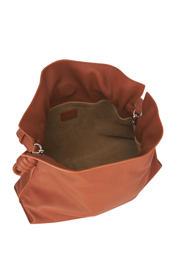 Loewe Medium Flamenco Brown Leather Clutch - view 5