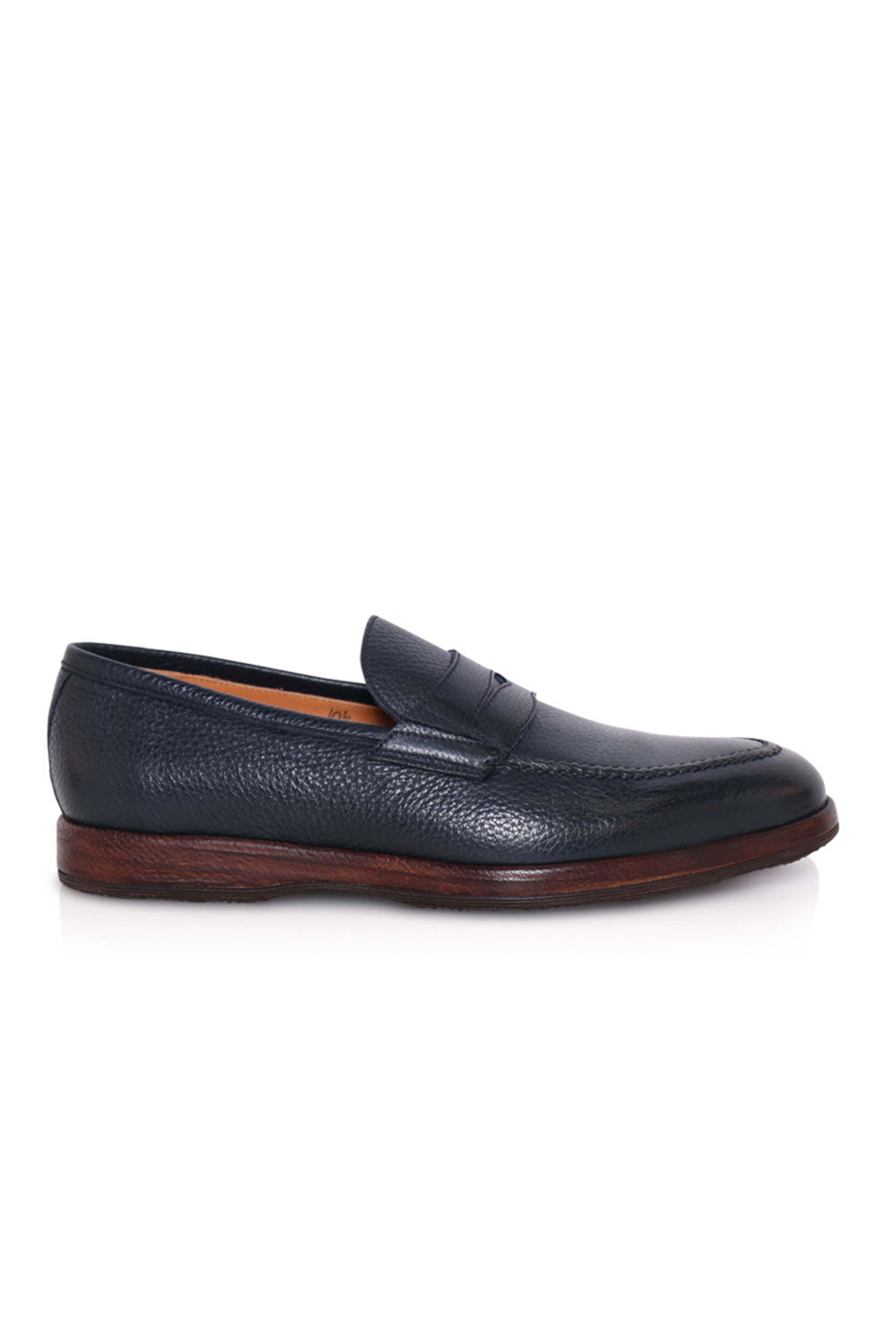 Bontoni - Navy Blue Principe Grain Loafer