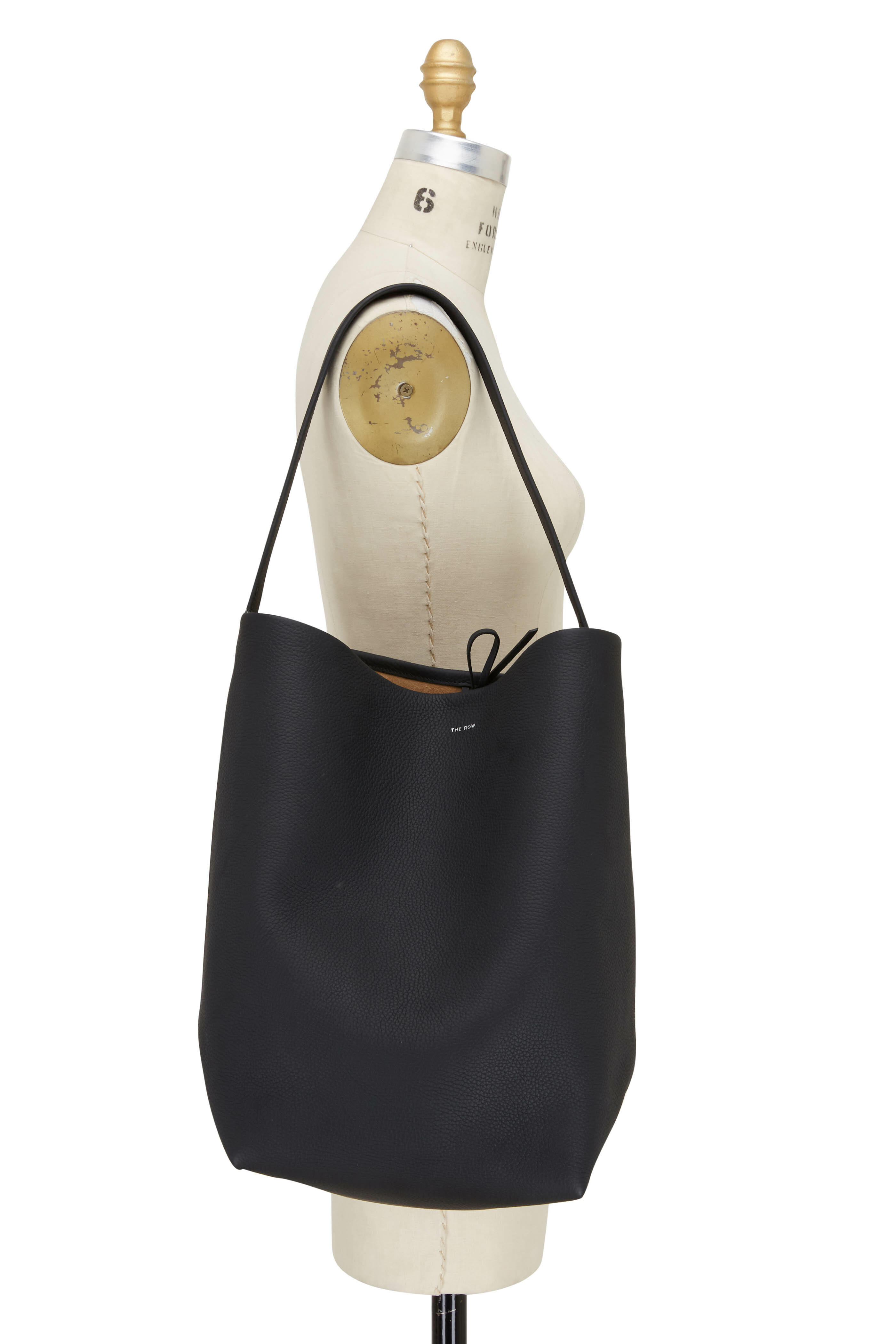 The Row Black Leather Park Tote