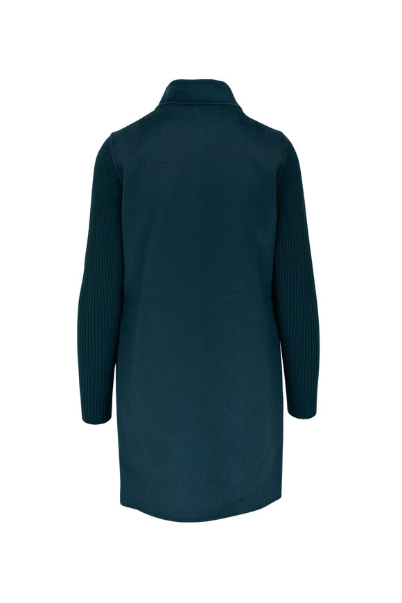 Kinross - Seapine Wool & Cashmere Rib Sleeve Coat 