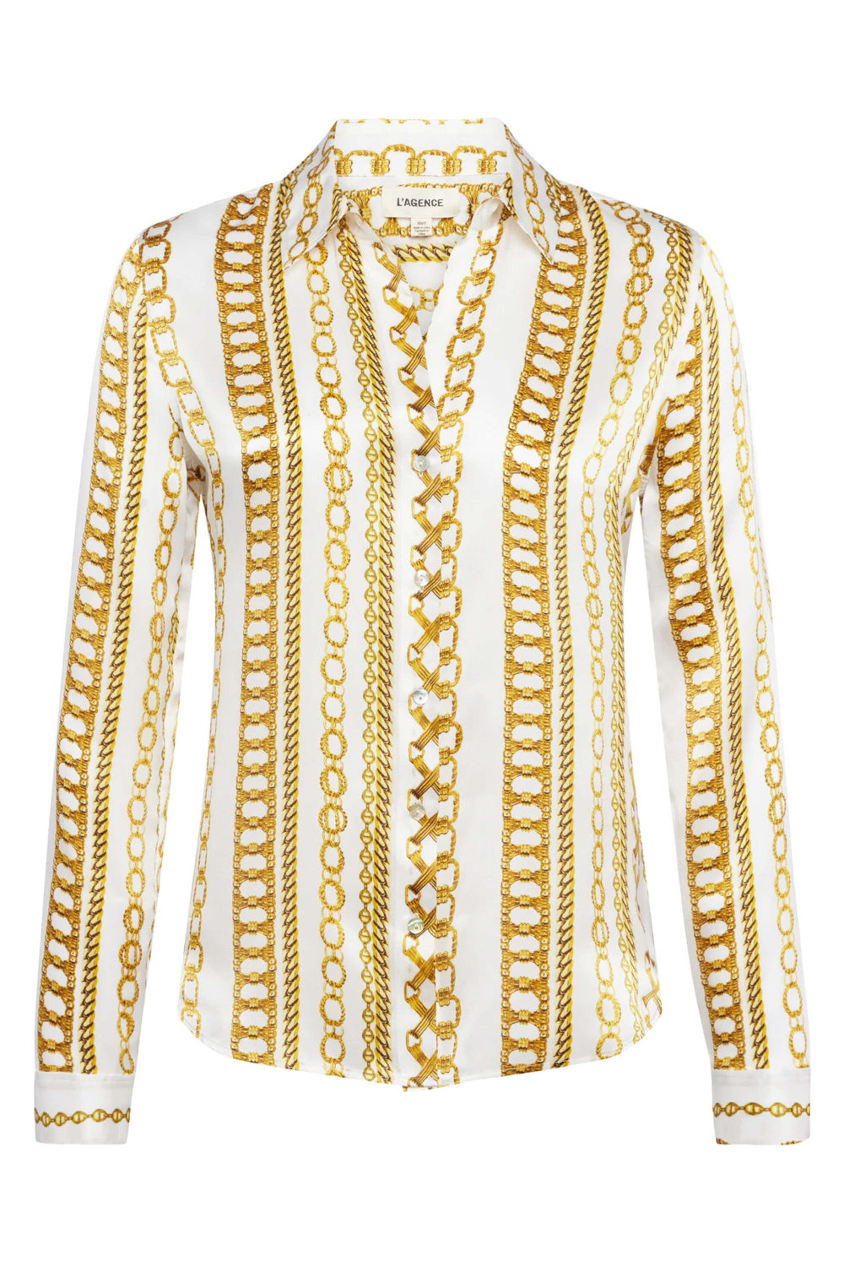 L'Agence - White Chain Tyler Shirt