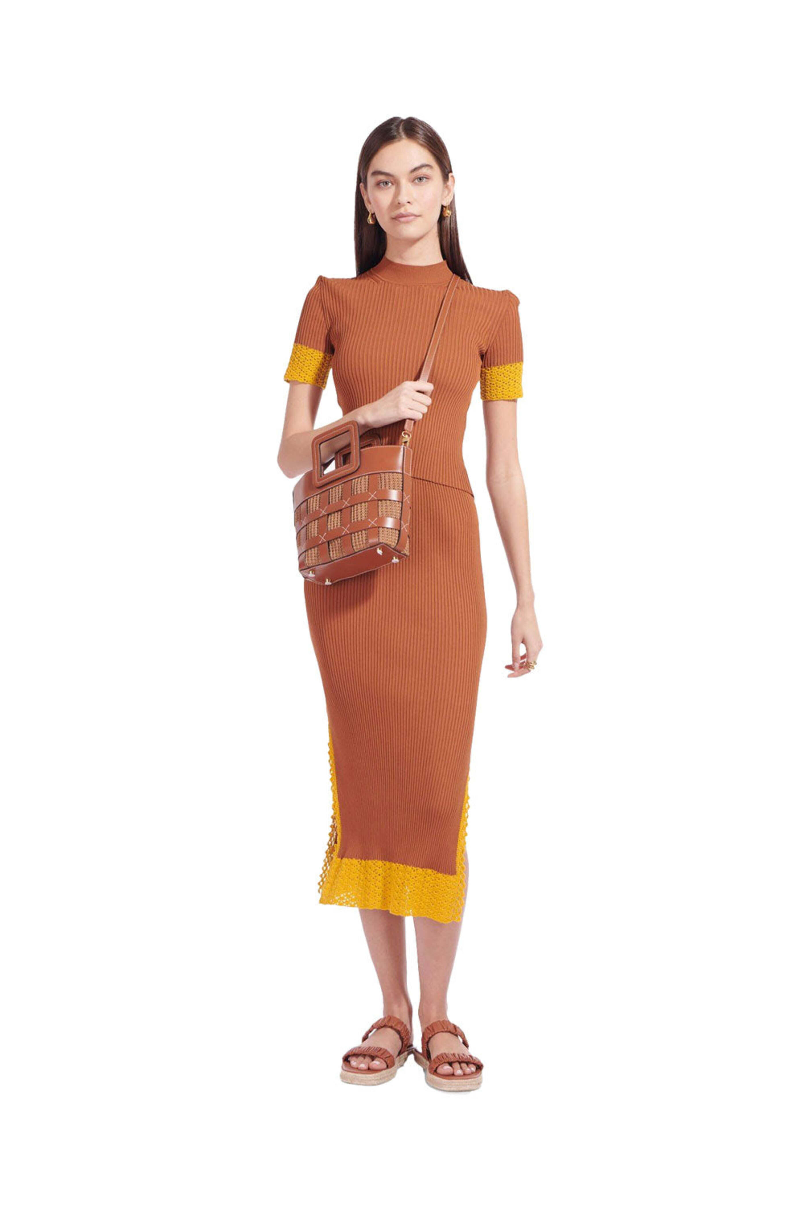 Staud - Mini Raffia Shirley Bag in Tan