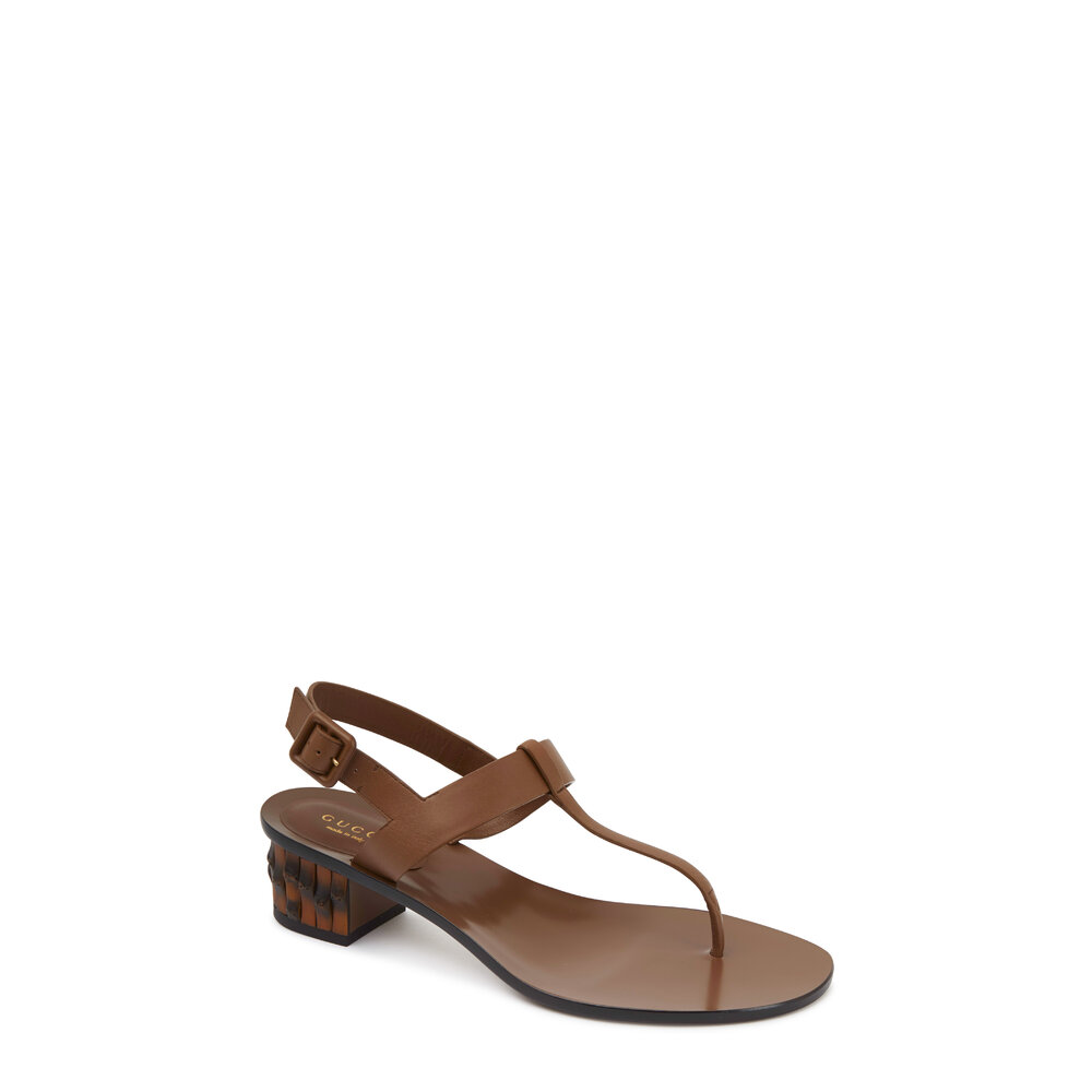 サンダル・ミュール Gucci Caramel Leather Sandals Gucci Lady Horsebit 75MM Leather Sandals | Saks Fifth Avenue