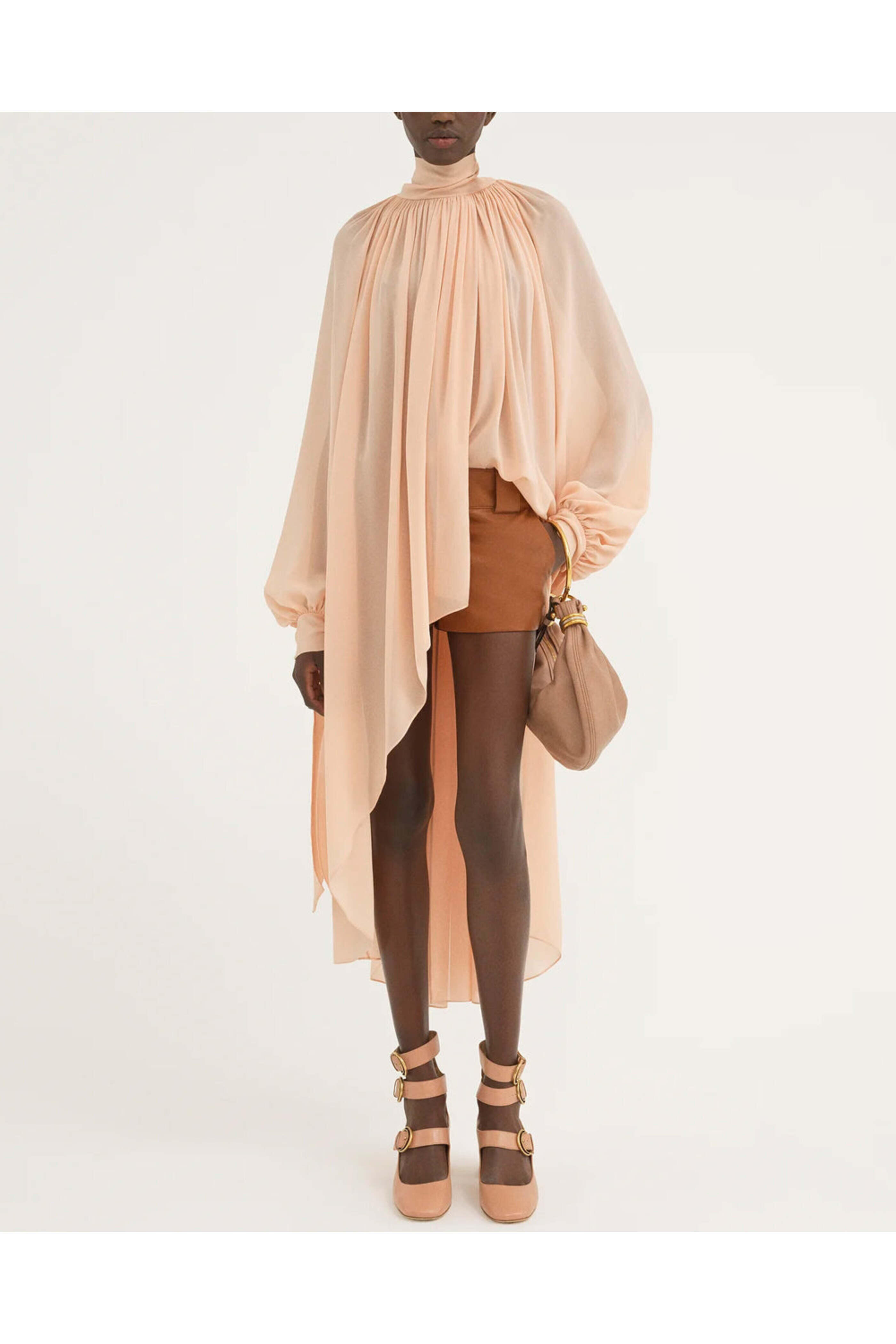 Chloé - Pearl Blush High Neck Dress