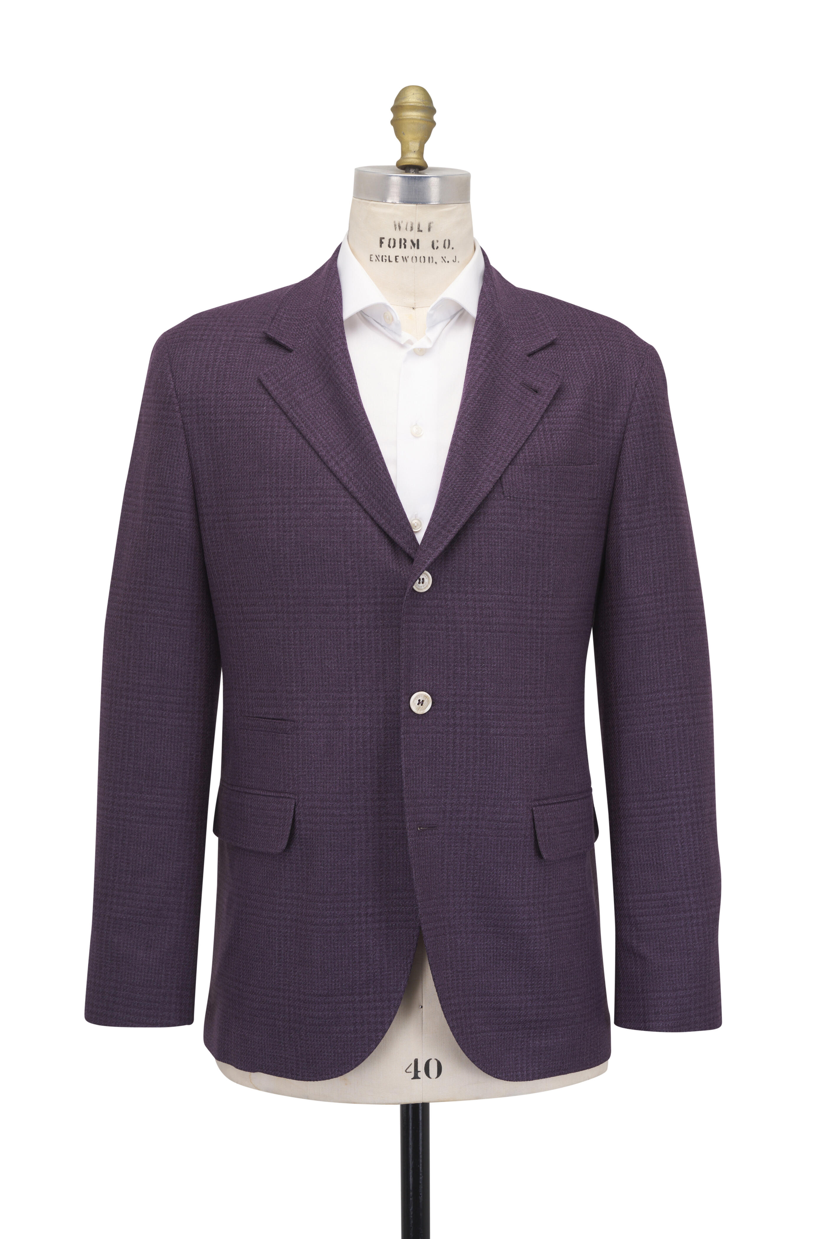 Brunello Cucinelli - Dark Burgundy Wool, Cashmere & Silk Sportcoat