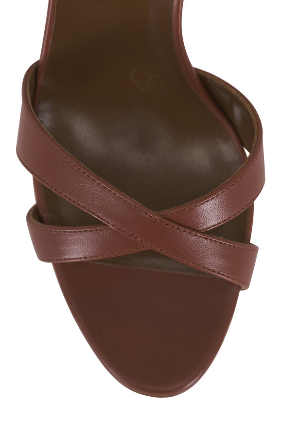 Manolo Blahnik Callasli Medium Brown Strappy Leather Sandal, 90mm - view 5