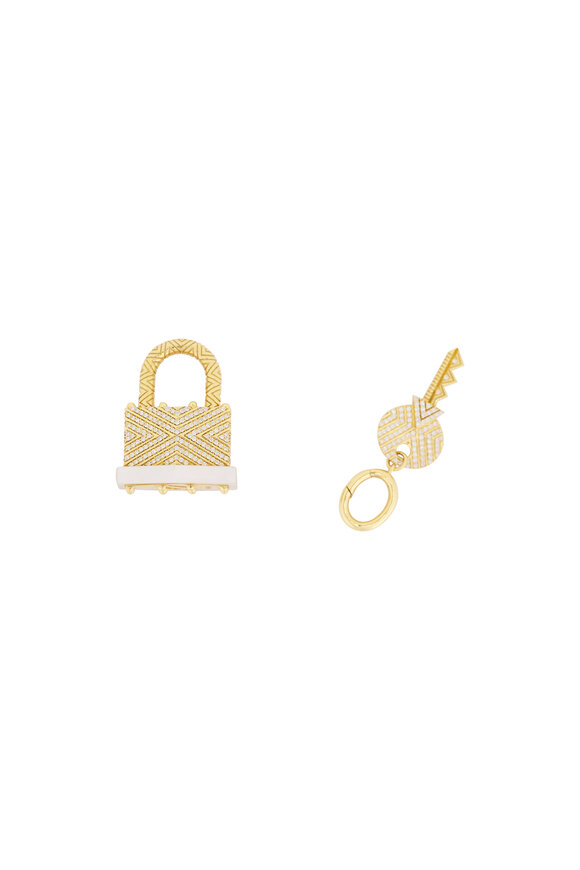 Harwell Godfrey Diamond Lock & Key Set Pendant - view 3