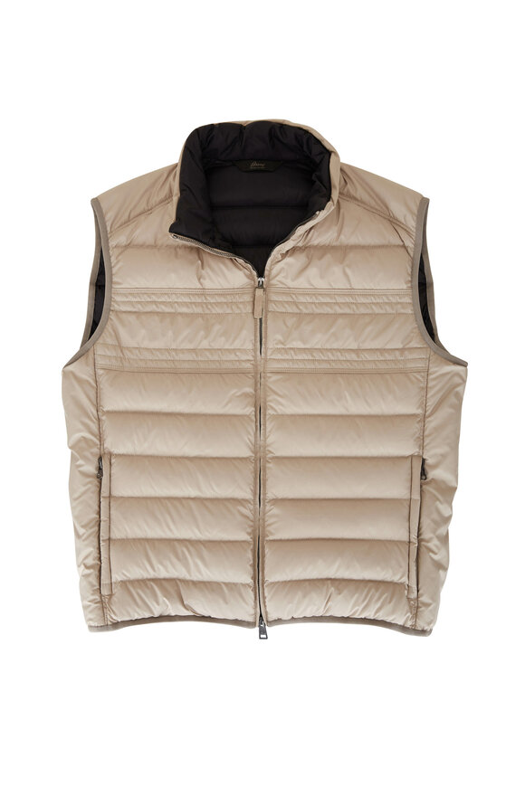 Brioni - Tan Quilted Down Vest 