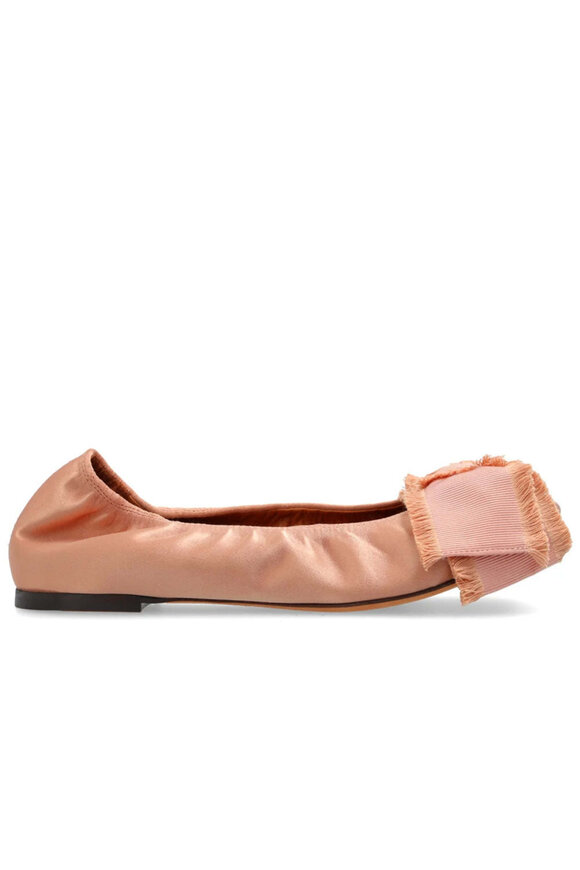 Lanvin Blush Bow Detail Ballet Flat - view 2