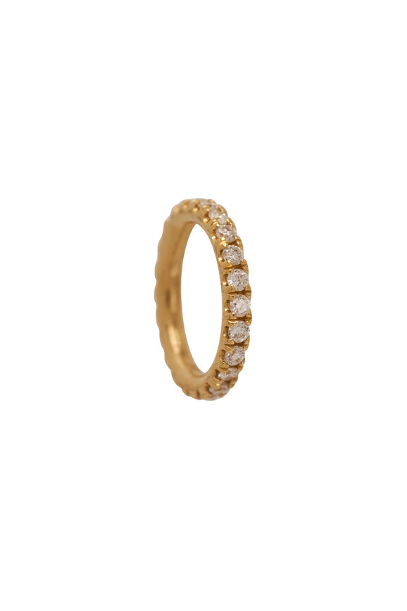 Tina Negri Yellow Gold & Diamond Jump Ring