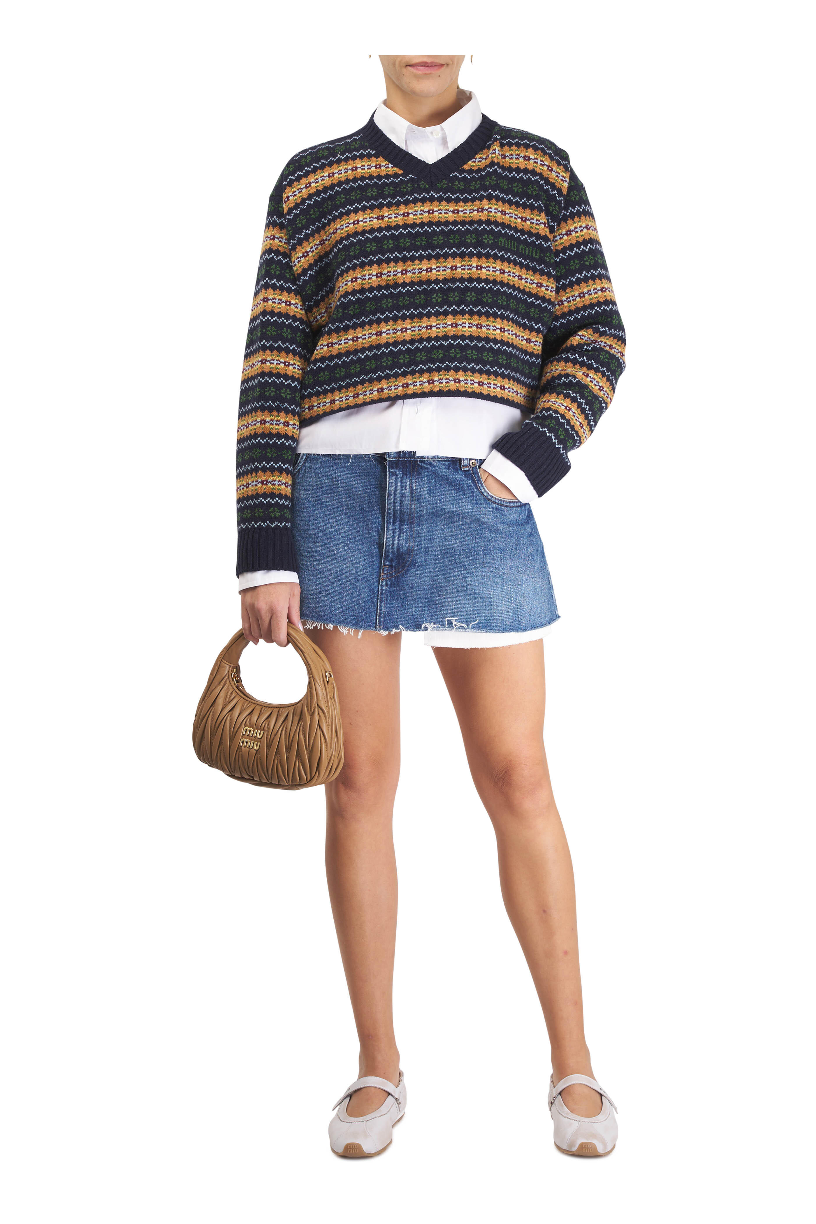 Miu Miu - Small Wander Caramel Quilted Crossbody