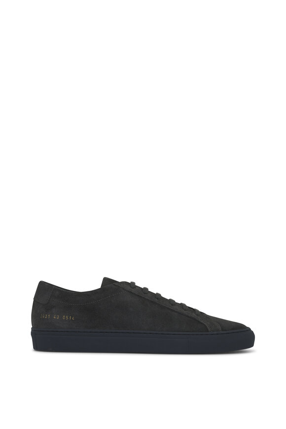 Common Projects - Achilles Charcoal Gray Suede Low Top Sneaker