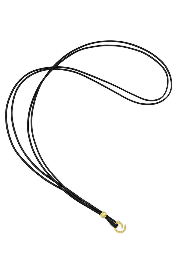 Paul Morelli 18k Yellow Gold Black Cord Necklace - view 1