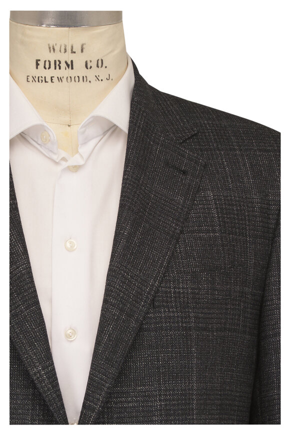 Canali Charcoal Gray Subtle Plaid Sportcoat - view 1