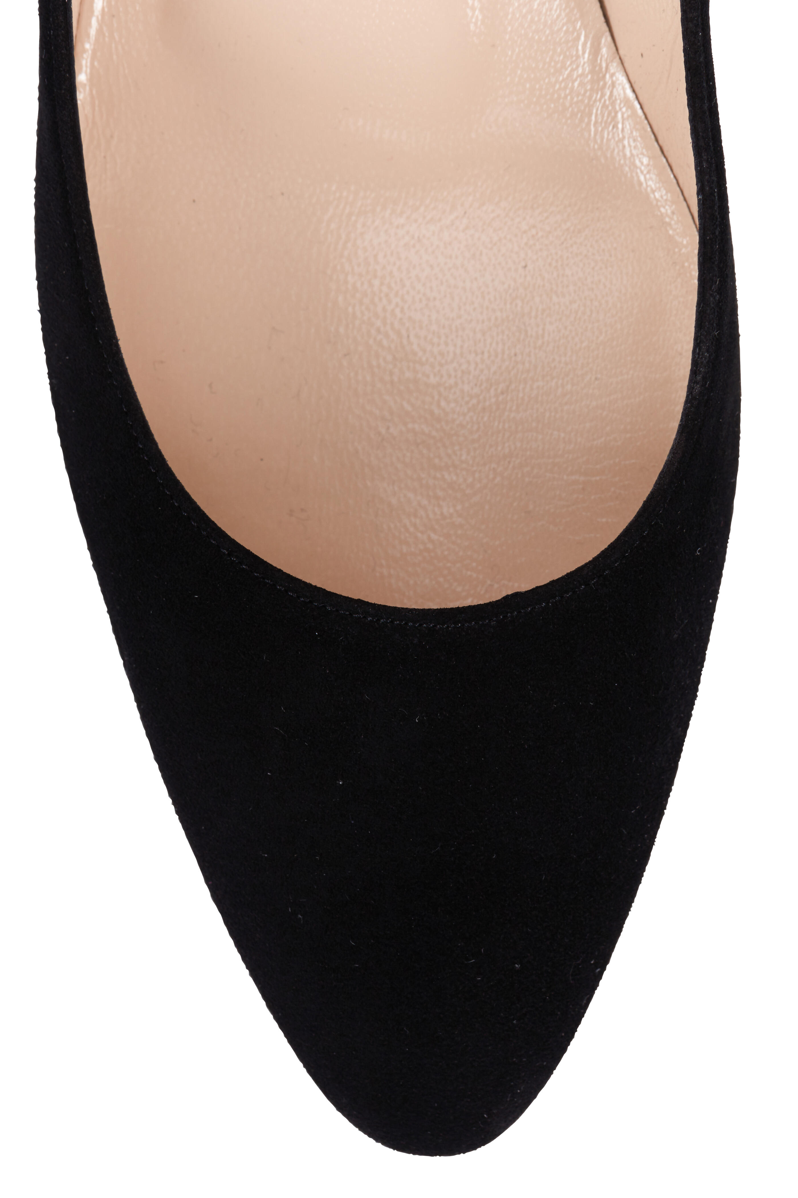 Manolo Blahnik - Listony Black Suede Low-Heel Pump, 30mm