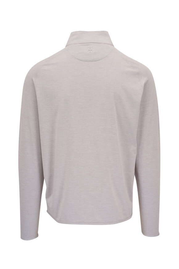 Peter Millar Stealth Light Gray Quarter Zip Pullover - view 4