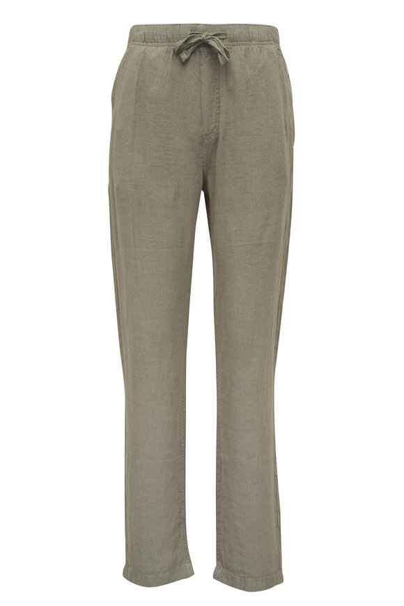 Faherty Brand Canyon Olive Linen Drawstring Pant