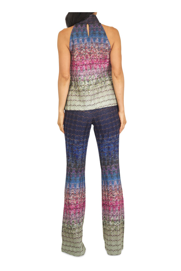 Missoni Multicolor Lamé Scarf Collar Top - view 4