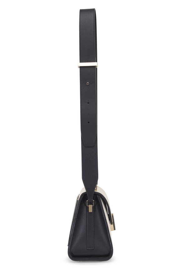 Valextra Mini Inside Chiaroscuro White & Black Satchel - view 3