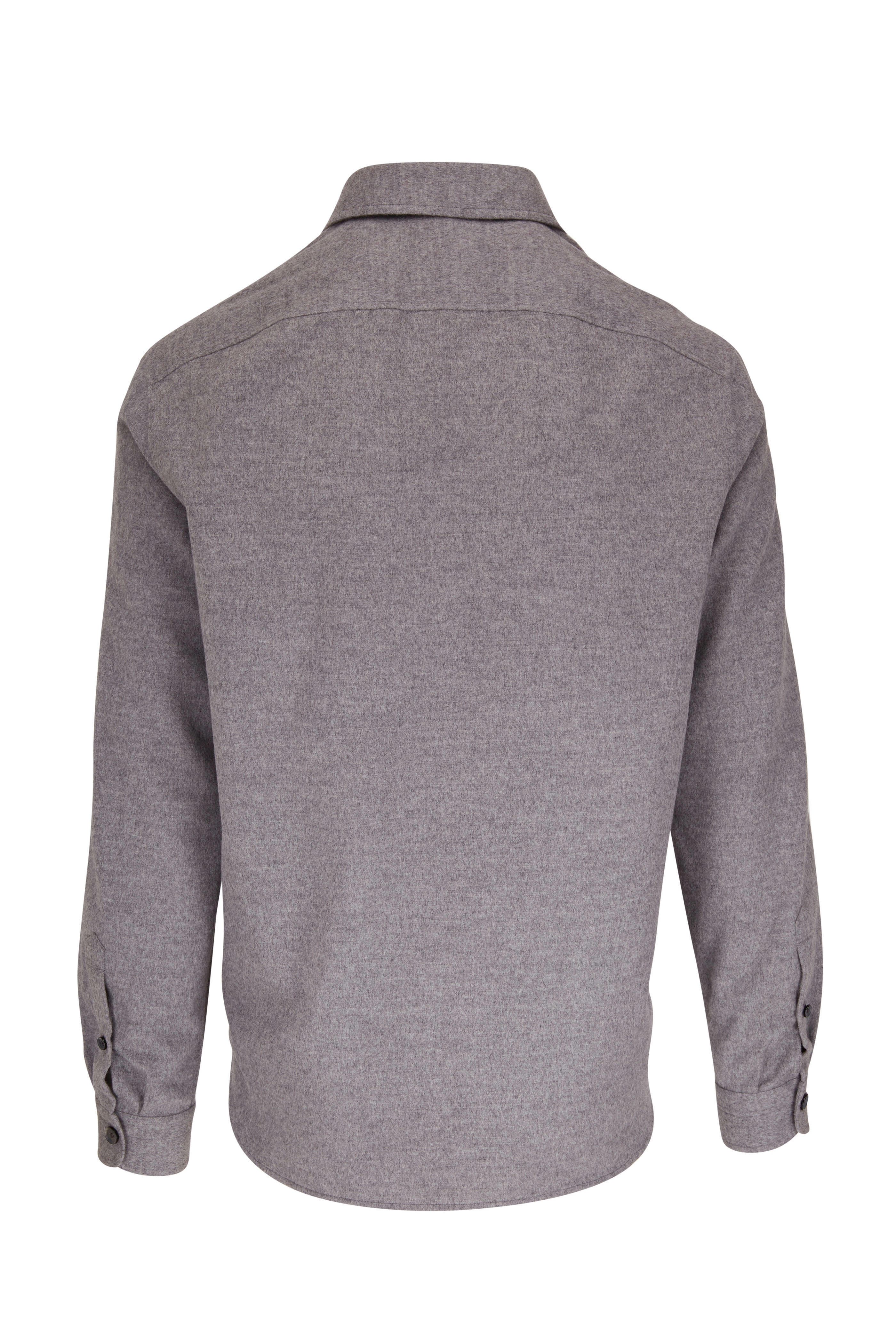 Isaia - Charcoal Melange Overshirt