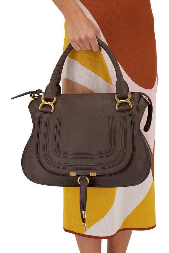 Chloé - Marcie Brown Leather Double Carry Bag