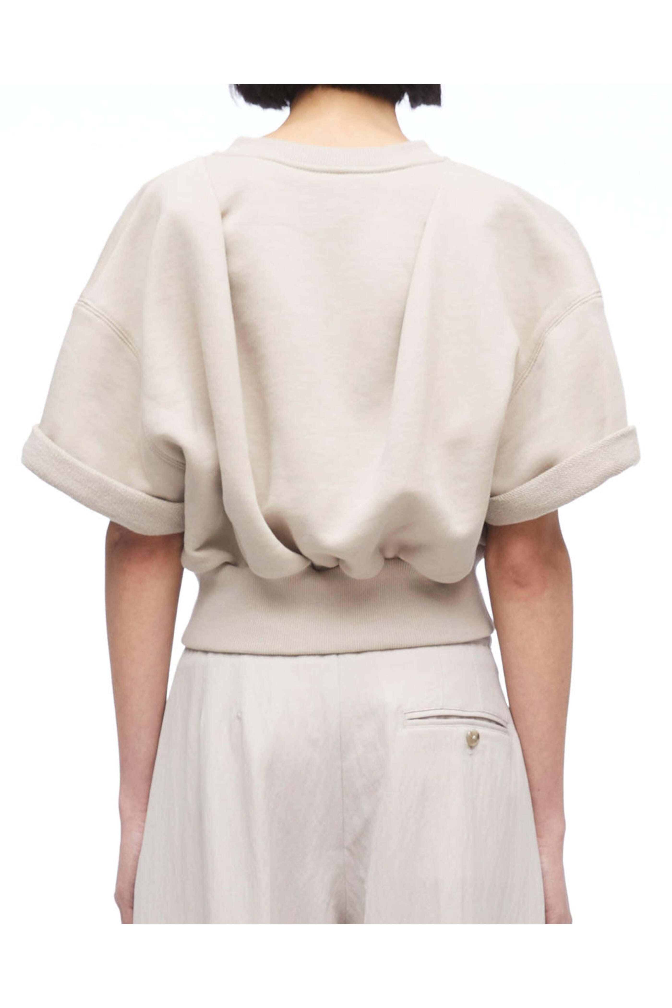 3.1 Phillip Lim - Short-Sleeve Cropped Sweatshirt