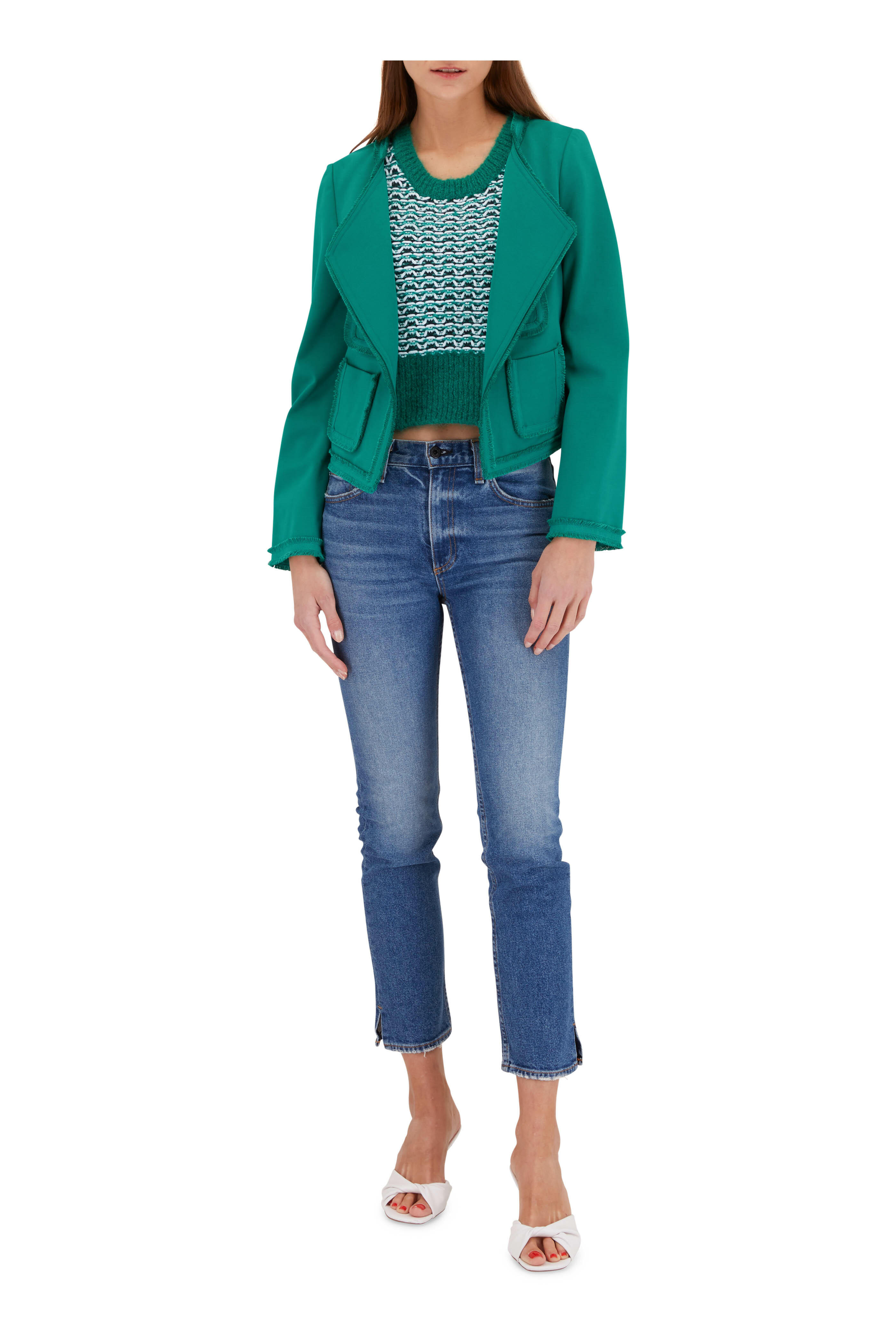 Veronica Beard - Melli Snow Leather Mule, 65mm