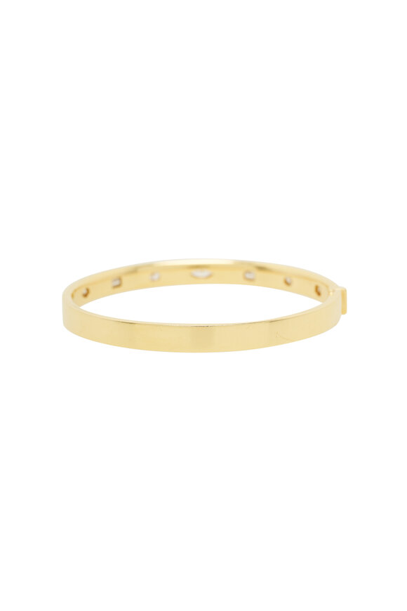 Kwiat - Yellow Gold Fancy Shape Diamond Bangle 