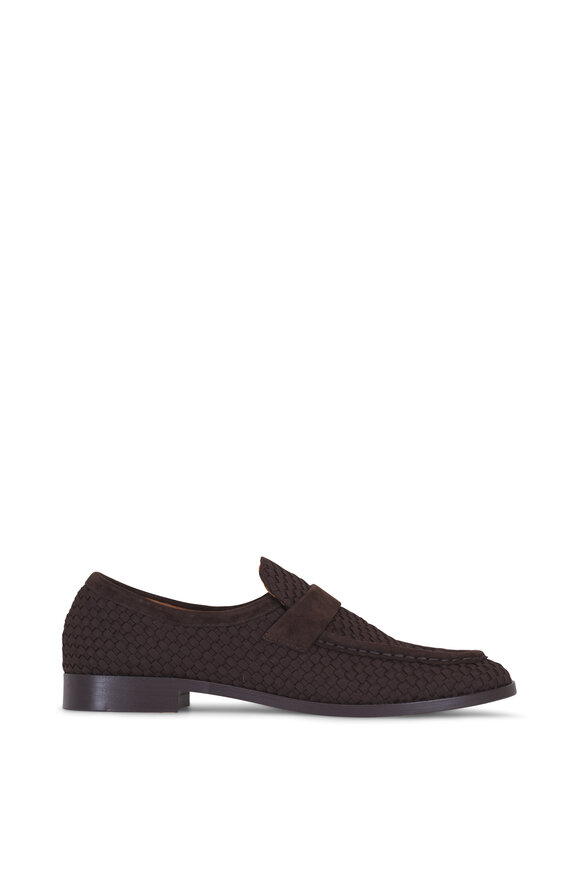 Naghedi Sonoma Chocolate Woven Suede Penny Loafer - view 2