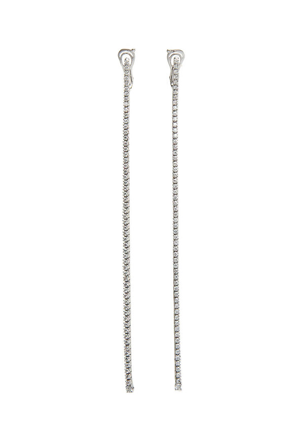 Mattia Cielo White Gold Diamond Dangle Earrings