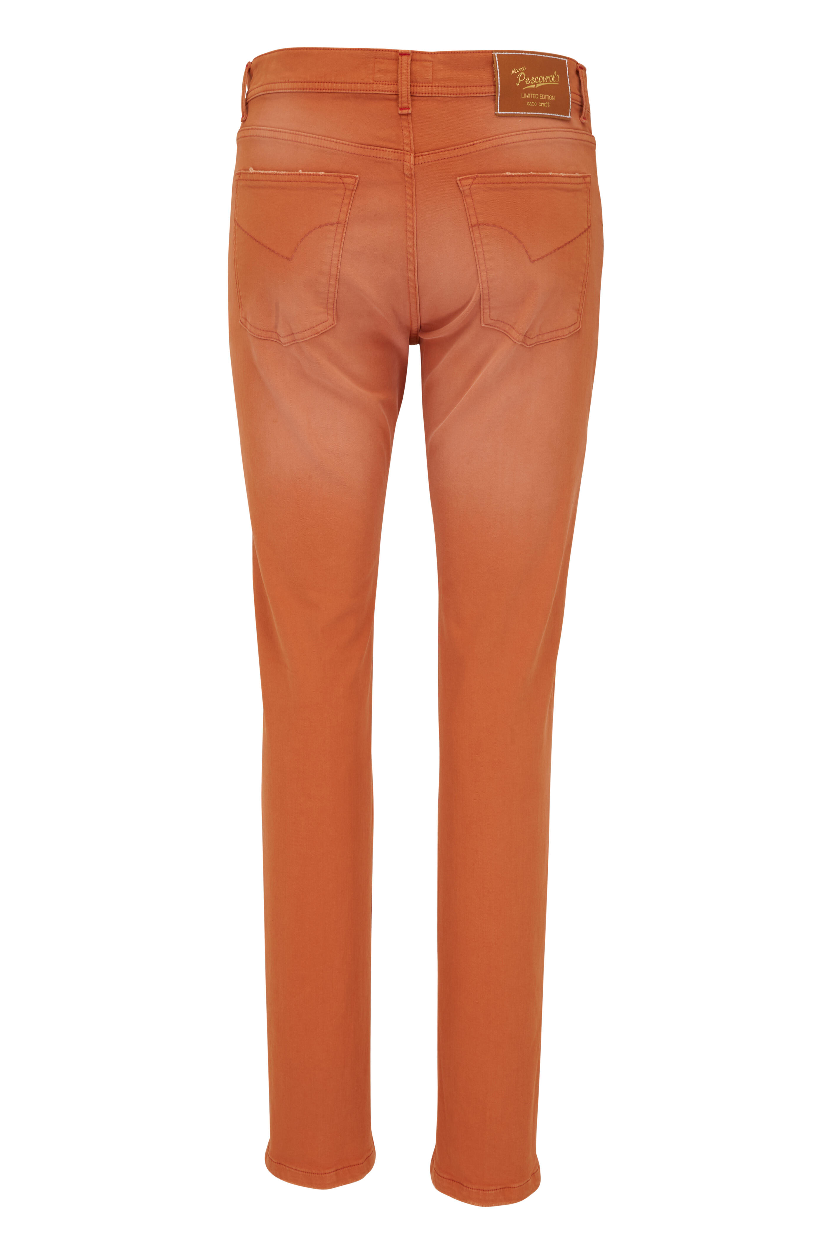 パンツ marco Marco Pescarolo - Bull Vintage Orange Five Pocket Pant