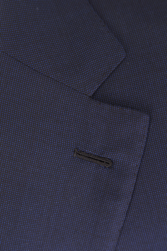 Brioni Brunico Navy Tic Weave Wool Suit - view 3