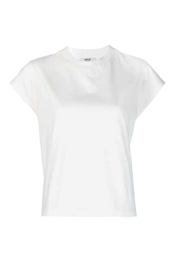 Agolde Bryce White Cap Sleeve T-Shirt - view 1