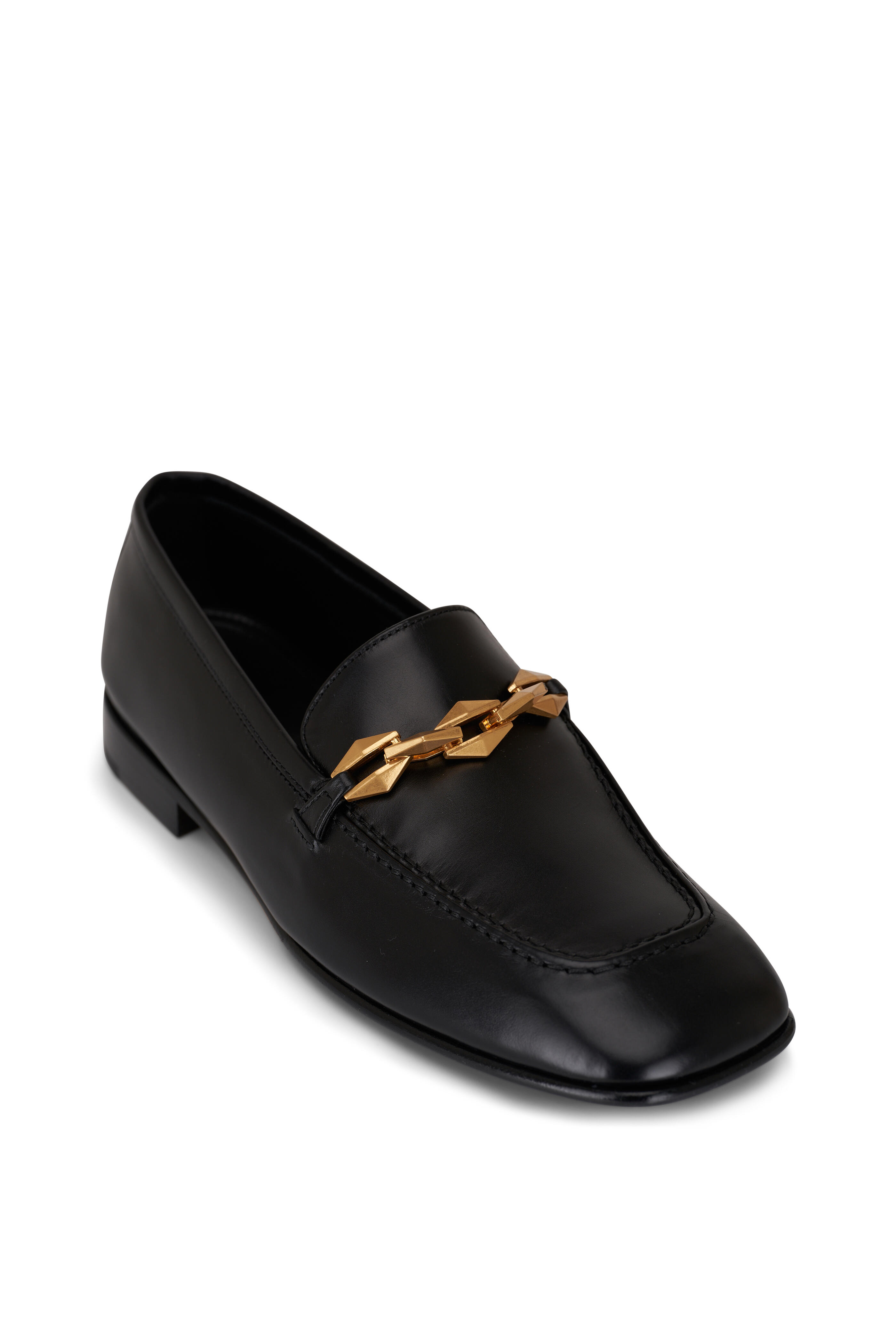 Jimmy Choo Diamond Tilda Embellished Leather Loafer | OLIVELA