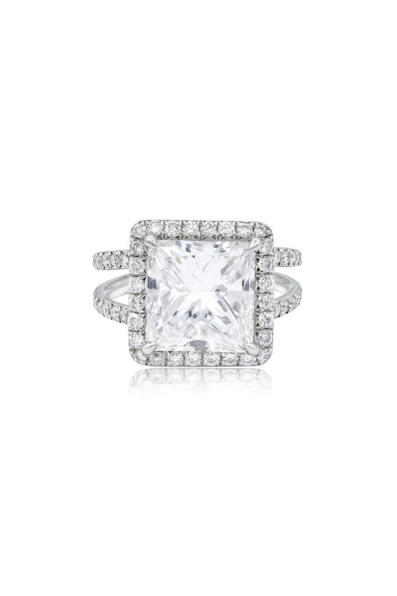 Diana M Jewels Platinum Princess Cut Engagement Ring - view 1