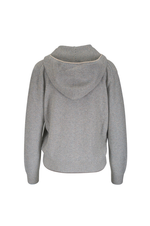 Loro Piana Varallo Baby Cashmere Hooded Bomber Sweater - view 2